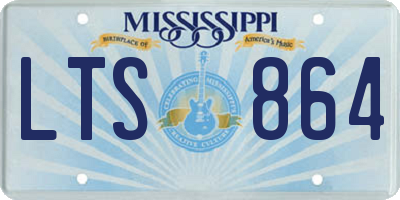 MS license plate LTS864