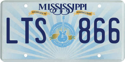 MS license plate LTS866