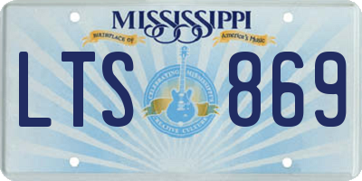 MS license plate LTS869