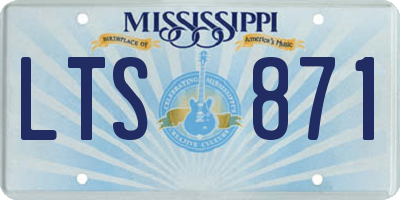 MS license plate LTS871