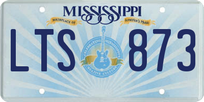 MS license plate LTS873