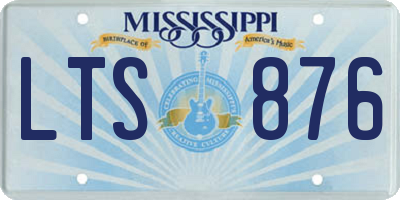 MS license plate LTS876