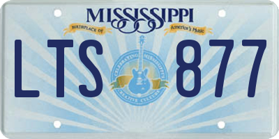 MS license plate LTS877