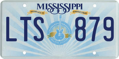 MS license plate LTS879