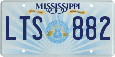 MS license plate LTS882