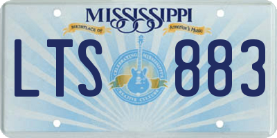 MS license plate LTS883