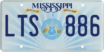MS license plate LTS886