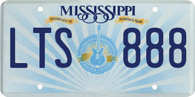 MS license plate LTS888