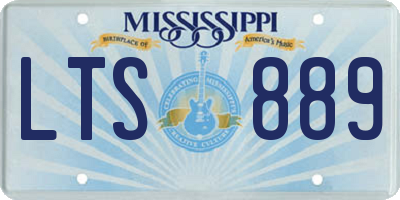 MS license plate LTS889