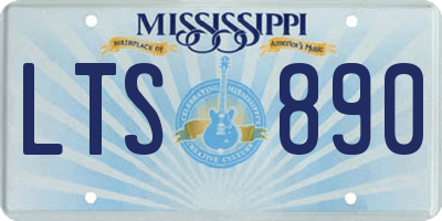 MS license plate LTS890