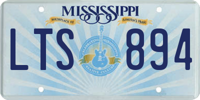 MS license plate LTS894