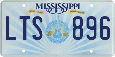 MS license plate LTS896