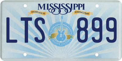 MS license plate LTS899