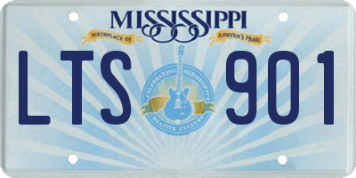 MS license plate LTS901