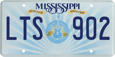 MS license plate LTS902