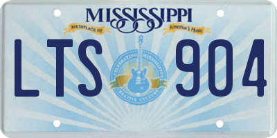 MS license plate LTS904