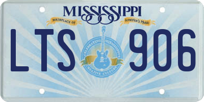 MS license plate LTS906