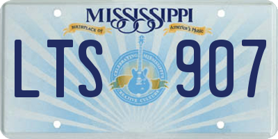 MS license plate LTS907