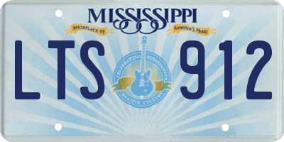 MS license plate LTS912