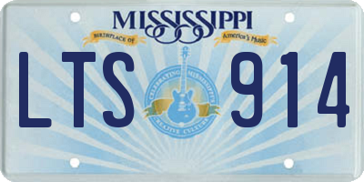 MS license plate LTS914