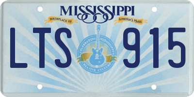 MS license plate LTS915