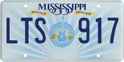 MS license plate LTS917