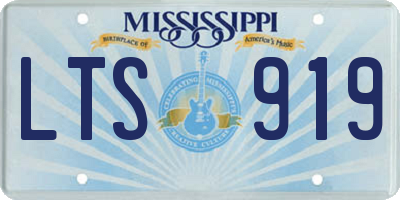 MS license plate LTS919