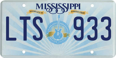 MS license plate LTS933