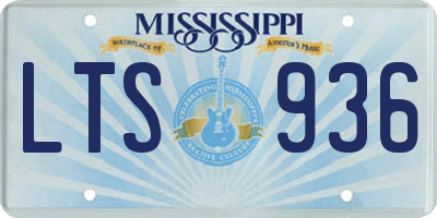 MS license plate LTS936