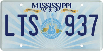 MS license plate LTS937