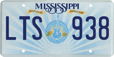 MS license plate LTS938