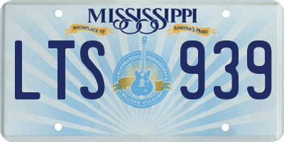 MS license plate LTS939