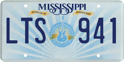 MS license plate LTS941