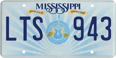 MS license plate LTS943