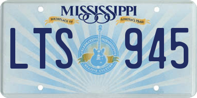 MS license plate LTS945