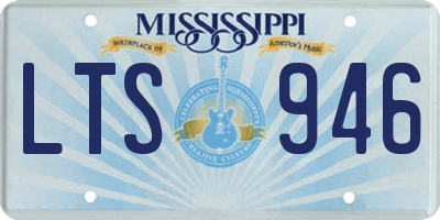 MS license plate LTS946