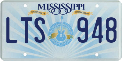 MS license plate LTS948