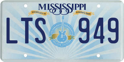 MS license plate LTS949