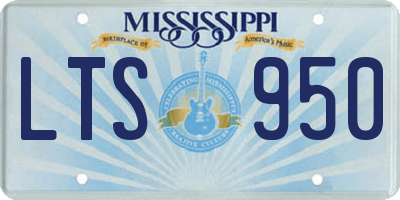 MS license plate LTS950