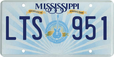 MS license plate LTS951