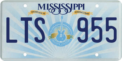 MS license plate LTS955