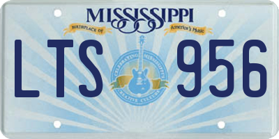 MS license plate LTS956