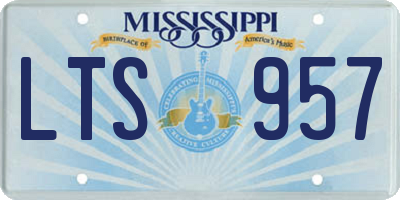 MS license plate LTS957