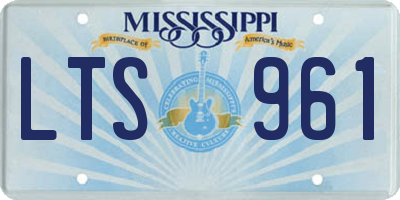 MS license plate LTS961