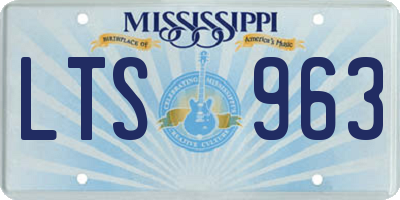 MS license plate LTS963
