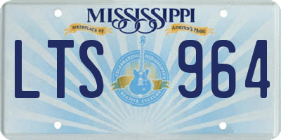 MS license plate LTS964