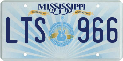 MS license plate LTS966