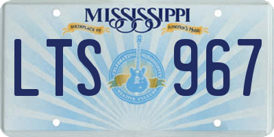 MS license plate LTS967