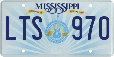 MS license plate LTS970