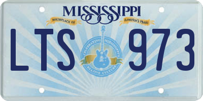 MS license plate LTS973